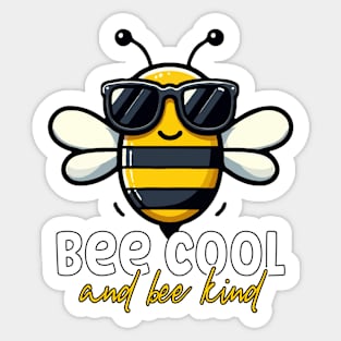 Bee Cool Bee Kind Sunglasses Insect Summer Graphic Sticker